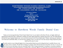 Tablet Screenshot of hawthornwoodsfamilydentalcare.com
